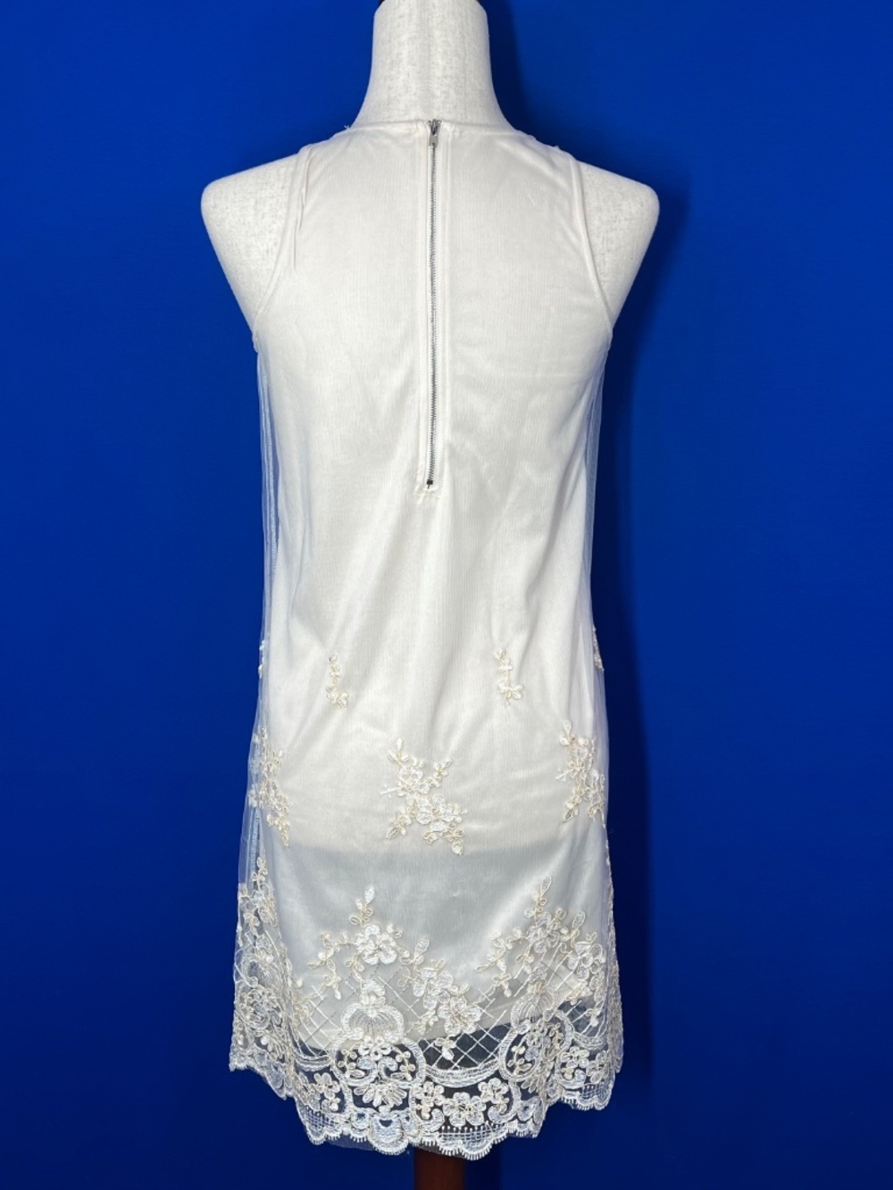 |•CHARLOTTE RUSSE•| Sheer Lace Overlay Dress Size Small - Picture 4 of 9